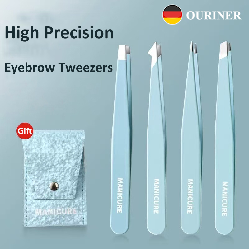 Beauty Hair Makeup - Pinzas para cejas coloridas, extractor de