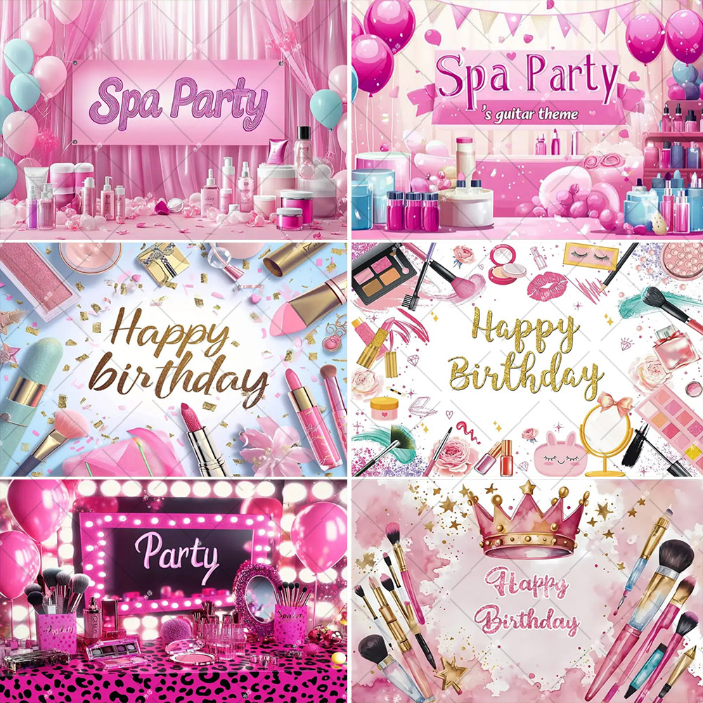 Beauty And Makeup Studio - Fondo de cartel personalizado para fiesta