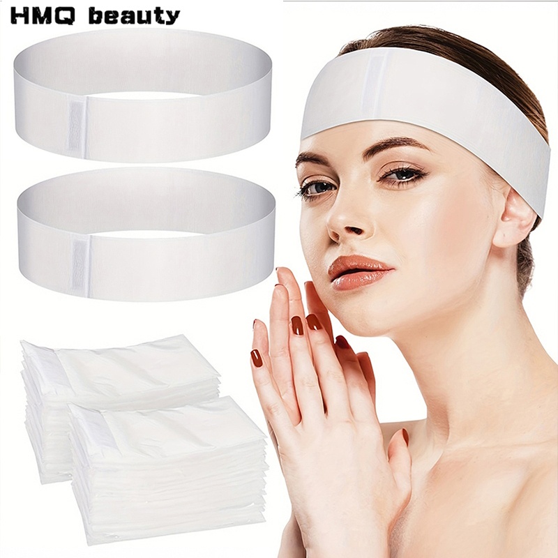 Beauty Hair Makeup - 100/50/10 Uds. Diademas faciales desechables Spa