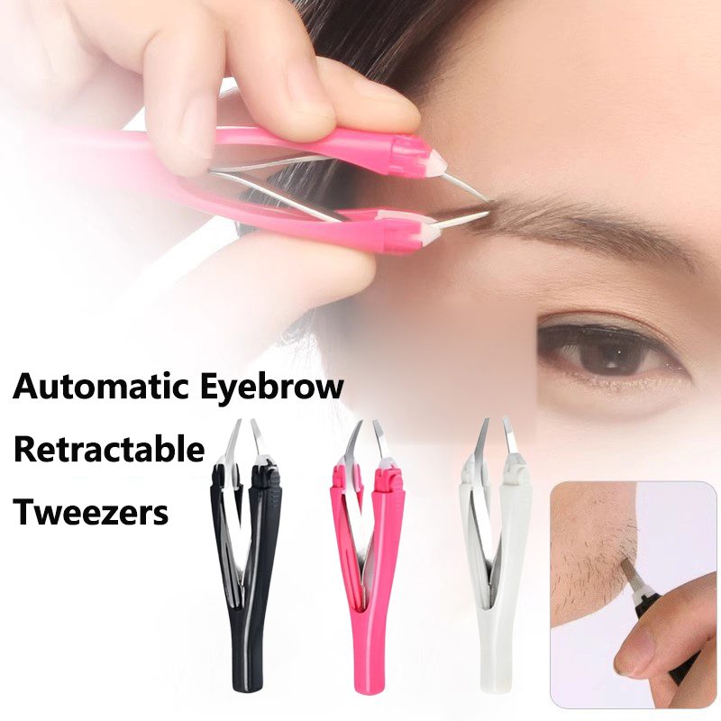 Beauty Hair Makeup - Pinza para Cejas Automática Retráctil, Depiladora