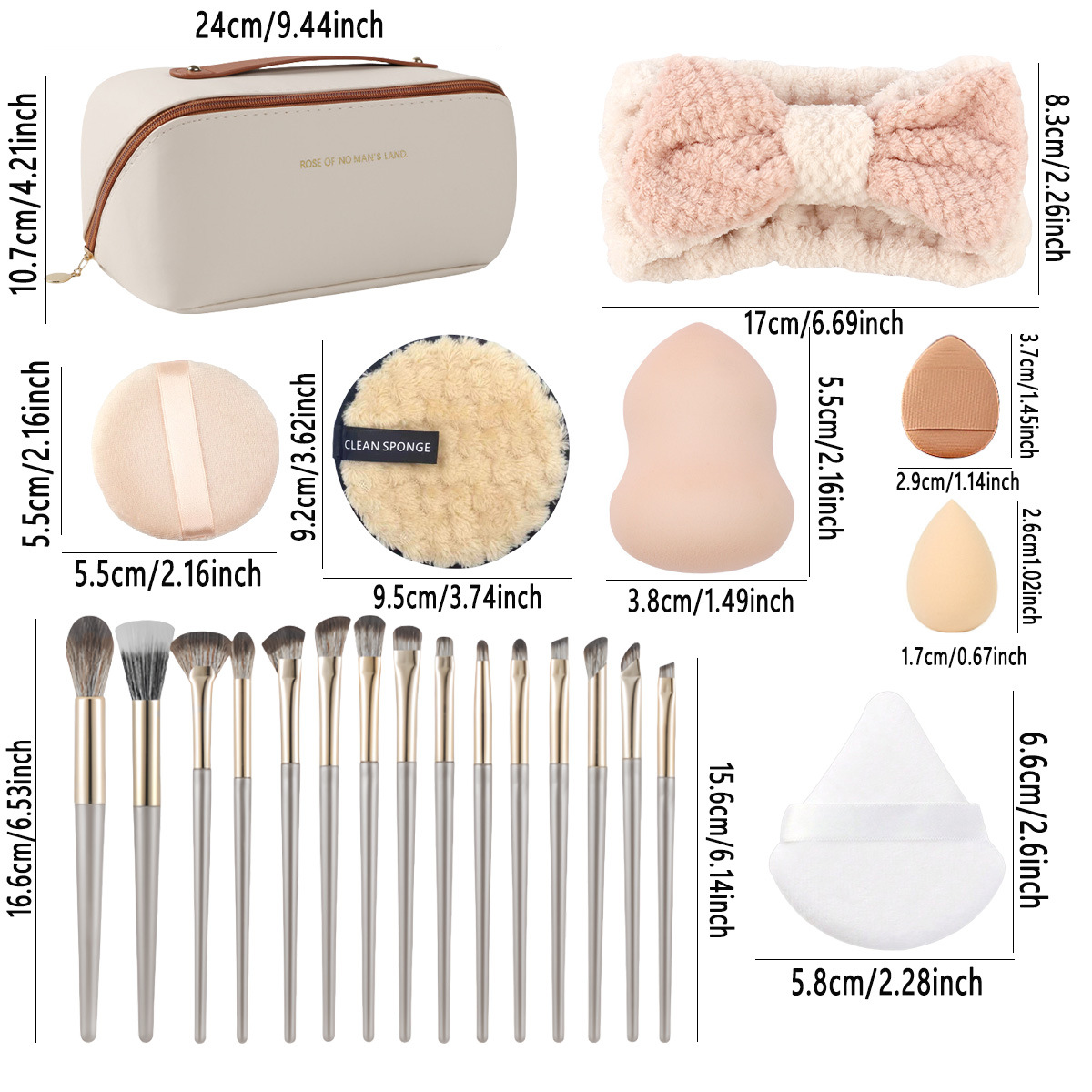 Bolso de Mano de Cuero con Set - Beauty Makeup Gift Sets reseña y precio