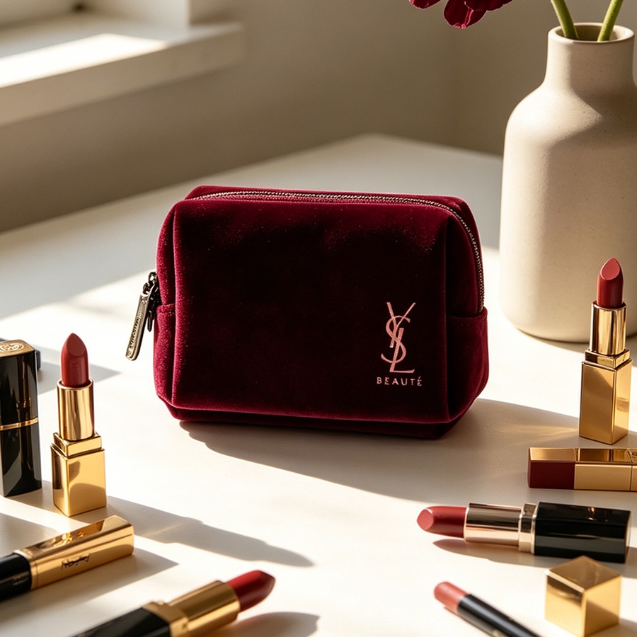 Bolso de YSL, Mini bolso cuadr - Ysl Beauty Makeup Bag reseña y precio