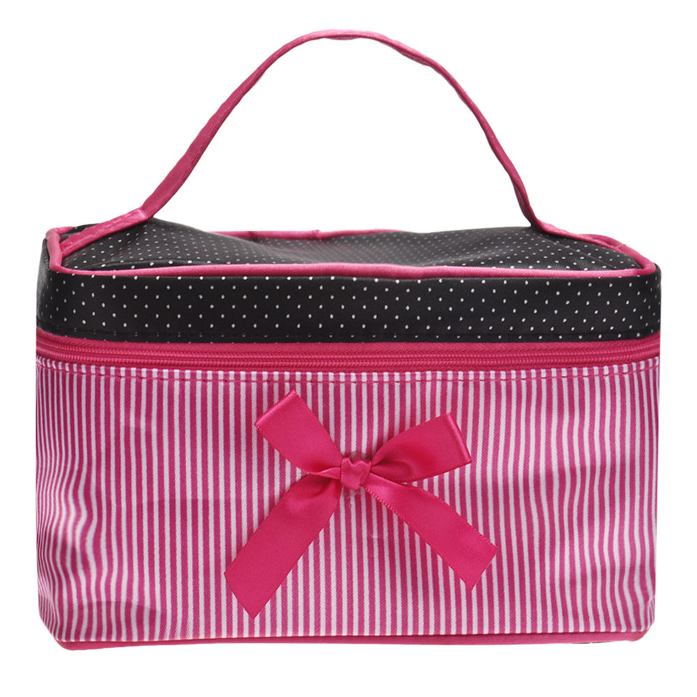 Bolsas de maquillaje a rayas c - Ysl Beauty Makeup Bag reseña y precio