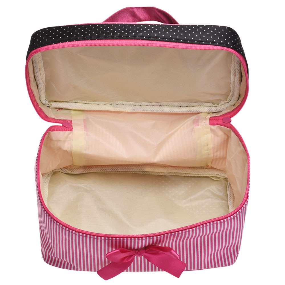 Bolsas de maquillaje a rayas c - Ysl Beauty Makeup Bag reseña y precio