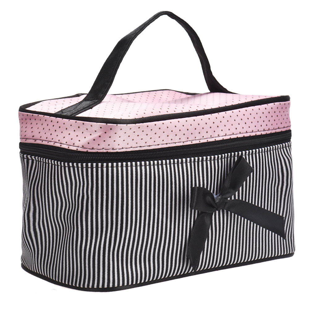 Bolsas de maquillaje a rayas c - Ysl Beauty Makeup Bag reseña y precio